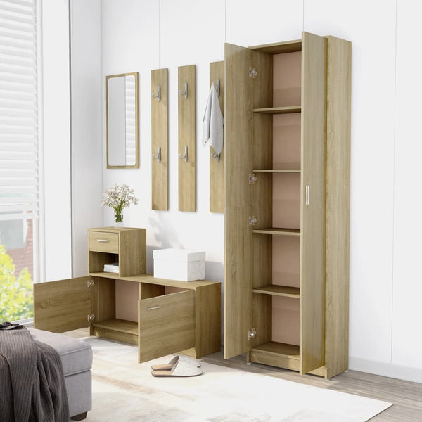 vidaXL Wardrobe Sonoma Oak 55x25x189 cm Engineered Wood