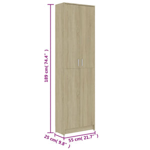 vidaXL Wardrobe Sonoma Oak 55x25x189 cm Engineered Wood