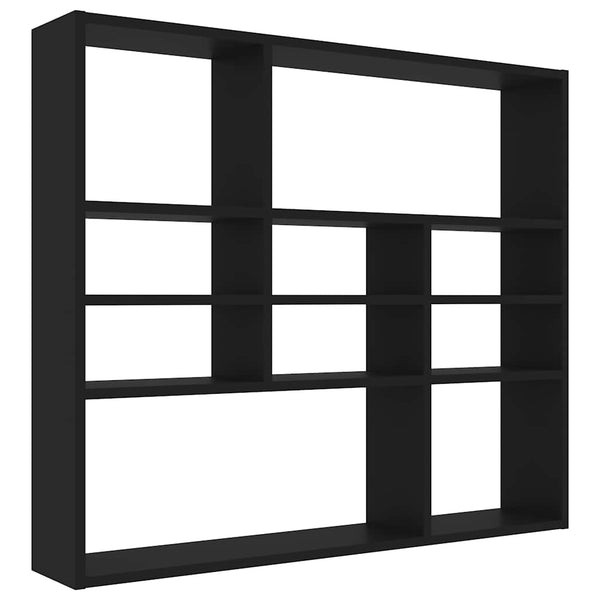 Schwarzes Wandregal 90 cm