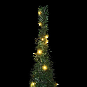 vidaXL Artificial Pop-Up Christmas Tree with Lights Green 180 cm