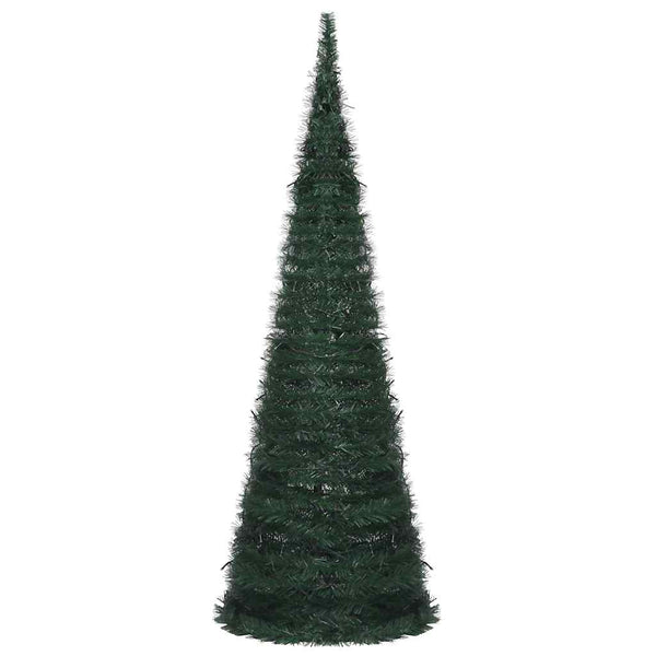vidaXL Artificial Pop-Up Christmas Tree with Lights Green 180 cm