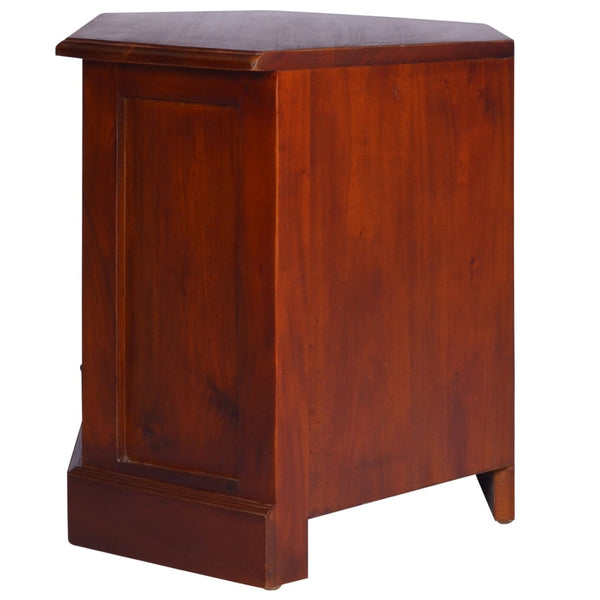 vidaXL Corner TV Cabinet Classic Brown Solid Mahogany Wood