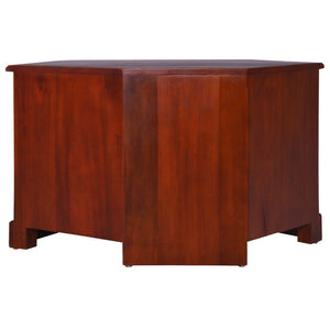 vidaXL Corner TV Cabinet Classic Brown Solid Mahogany Wood