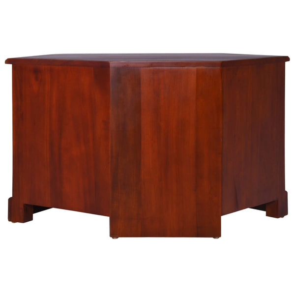 vidaXL Corner TV Cabinet Classic Brown Solid Mahogany Wood