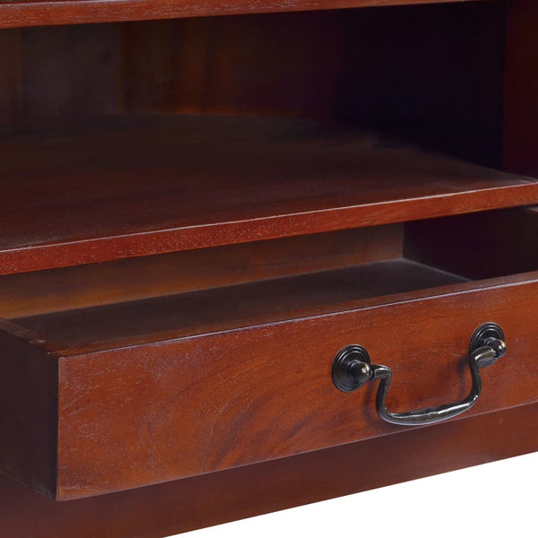 vidaXL Corner TV Cabinet Classic Brown Solid Mahogany Wood