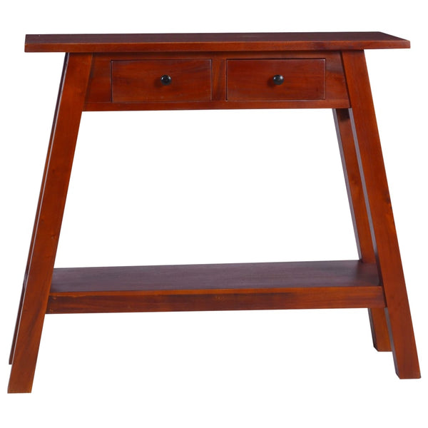 vidaXL Console Table Classic Brown 90x30x75 cm Solid Mahogany Wood