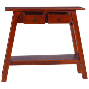 vidaXL Console Table Classic Brown 90x30x75 cm Solid Mahogany Wood