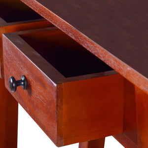 vidaXL Console Table Classic Brown 90x30x75 cm Solid Mahogany Wood