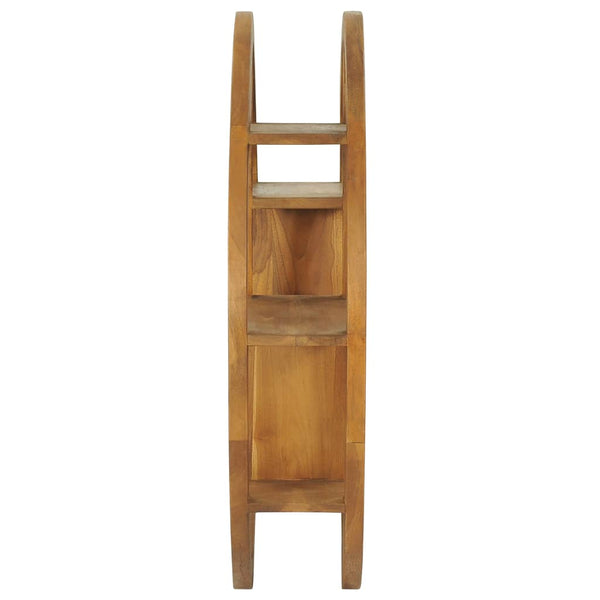 Yin Yang Wandregal Teak Massivholz 80cm