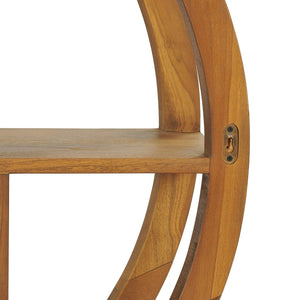Yin Yang Wandregal Teak Massivholz 80cm