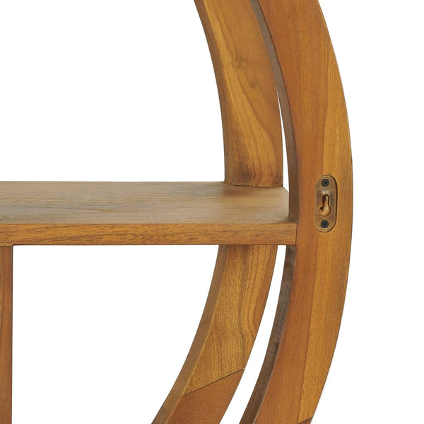 Yin Yang Wandregal Teak Massivholz 80cm