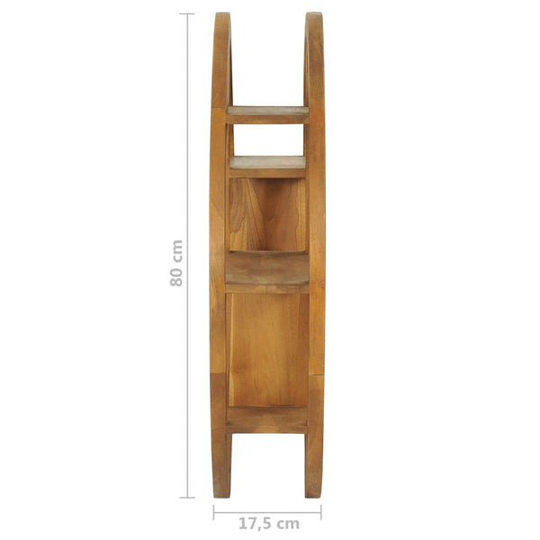 Yin Yang Wandregal Teak Massivholz 80cm