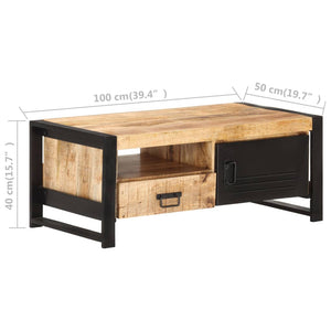 vidaXL Coffee Table 100x50x40 cm Rough Mango Wood