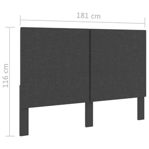vidaXL Dark Grey Fabric Box Spring Bed 180x200 cm