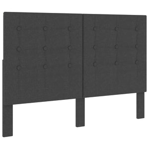 vidaXL Dark Grey Fabric Box Spring Bed 140x200 cm