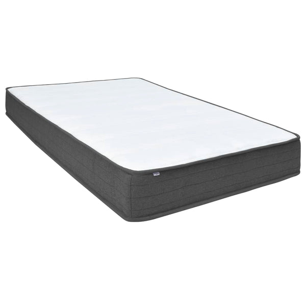 vidaXL Dark Grey Fabric Box Spring Bed 140x200 cm