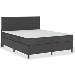 vidaXL Dark Grey Fabric Box Spring Bed 180x200 cm