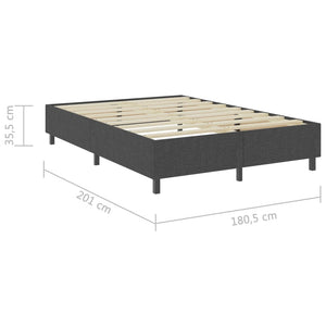 vidaXL Dark Grey Fabric Box Spring Bed 180x200 cm