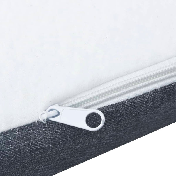 vidaXL Box Spring Bed Dark Grey Fabric 200x200 cm