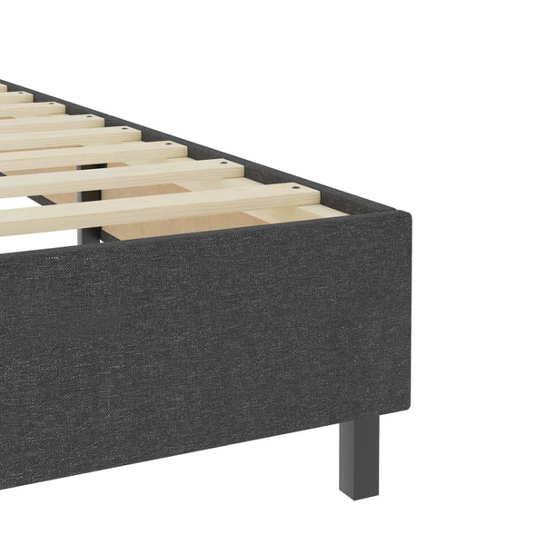 vidaXL Box Spring Bed Dark Grey Fabric 200x200 cm