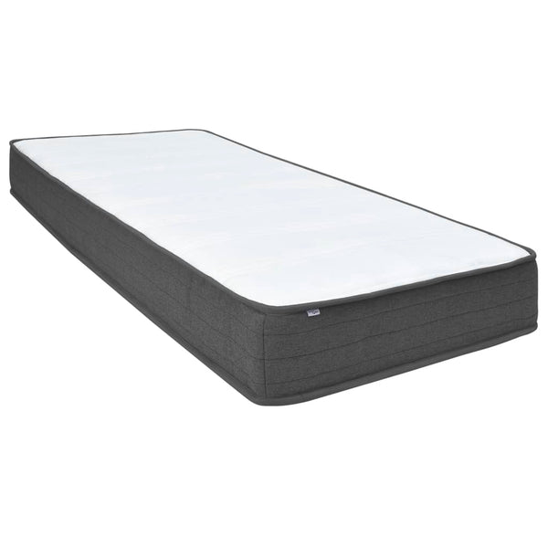 vidaXL Box Spring Bed Dark Grey Fabric 200x200 cm