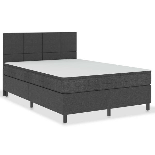 vidaXL Dark Grey Fabric Box Spring Bed 180x200 cm