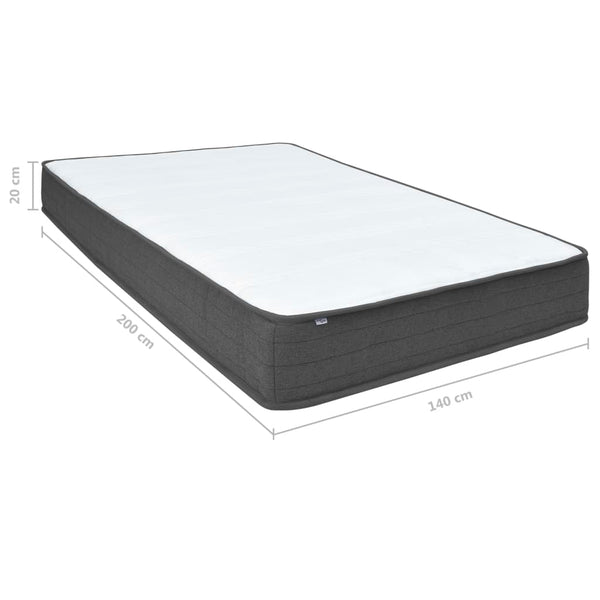vidaXL Dark Grey Fabric Box Spring Bed 180x200 cm