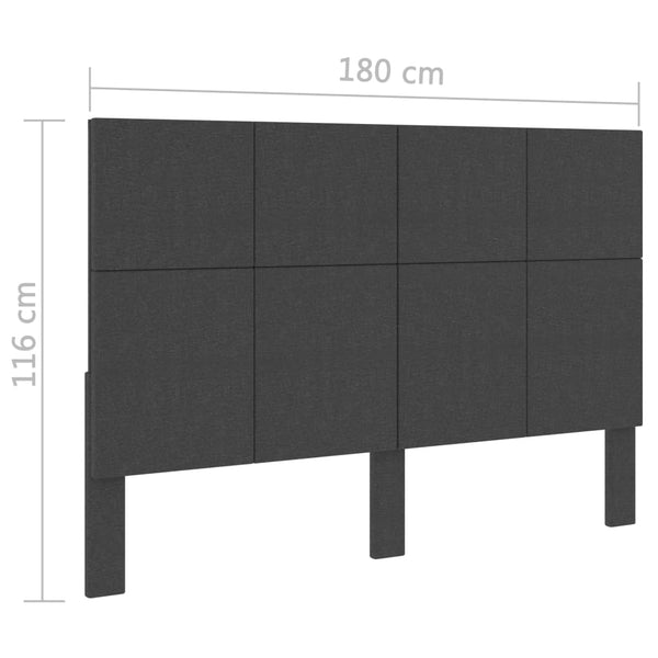vidaXL Dark Grey Fabric Box Spring Bed 180x200 cm