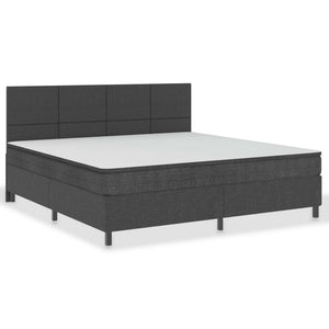 vidaXL Box Spring Bed Dark Grey Fabric 200x200 cm