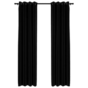 Schwarze Verdunkelungsvorhänge 140x245cm, 2er-Set