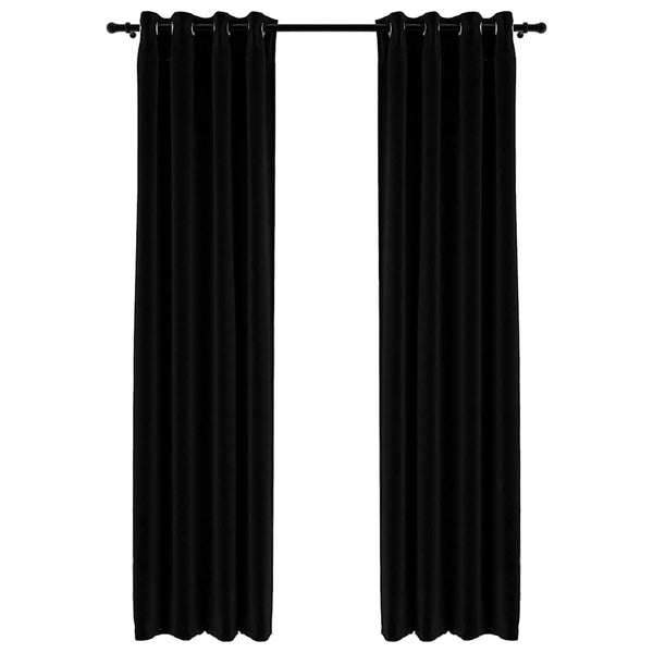 Schwarze Verdunkelungsvorhänge 140x245cm, 2er-Set