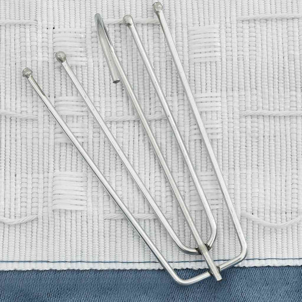 vidaXL Blackout Curtains with Hooks Linen Look 2 pcs Blue 140x175 cm