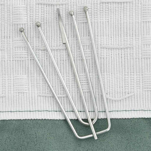vidaXL Blackout Curtains Hooks Linen Look 2 pcs Green 140x175 cm