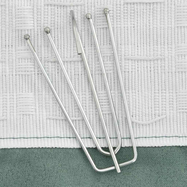 vidaXL Blackout Curtains Hooks Linen Look 2 pcs Green 140x175 cm