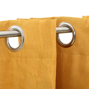 vidaXL Blackout Curtains Eyelets Linen Look 2 pcs Yellow 140x245 cm