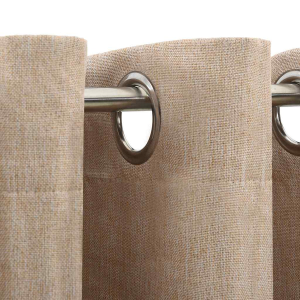 vidaXL Blackout Curtains 2 pcs. Eyelets Linen Look Beige 140x175 cm