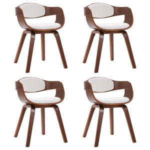 vidaXL Dining Chairs 4 pcs. Bentwood and Faux Leather