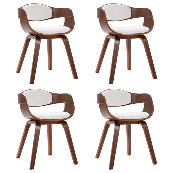 vidaXL Dining Chairs 4 pcs. Bentwood and Faux Leather