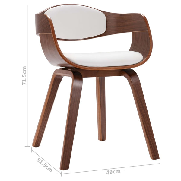 vidaXL Dining Chairs 4 pcs. Bentwood and Faux Leather