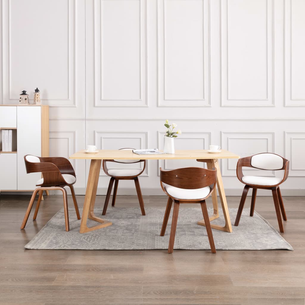 vidaXL Dining Chairs 4 pcs. Bentwood and Faux Leather