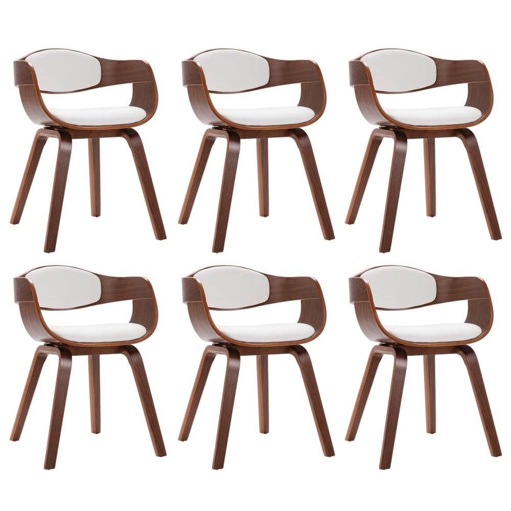 vidaXL Dining Chairs 6 pcs. Bentwood and Faux Leather