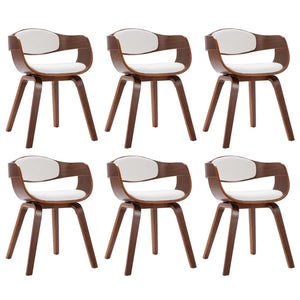 vidaXL Dining Chairs 6 pcs. Bentwood and Faux Leather
