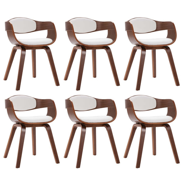 vidaXL Dining Chairs 6 pcs. Bentwood and Faux Leather