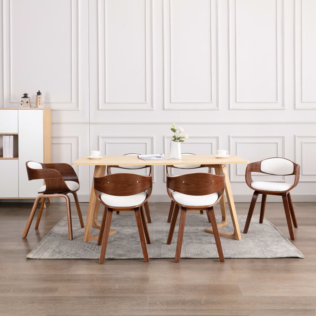 vidaXL Dining Chairs 6 pcs. Bentwood and Faux Leather