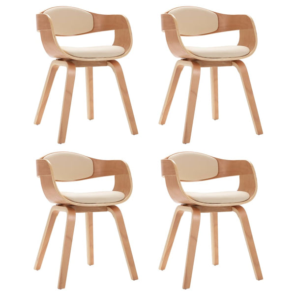 vidaXL Dining Chairs 4 pcs. Bentwood and Faux Leather