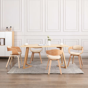 vidaXL Dining Chairs 4 pcs. Bentwood and Faux Leather