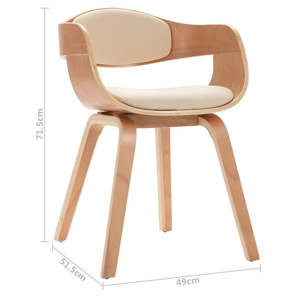 vidaXL Dining Chairs 6 pcs. Bentwood and Faux Leather