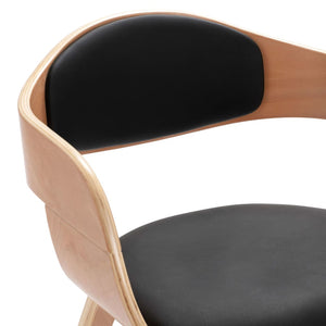 vidaXL Dining Chairs 4 pcs. Bentwood and Faux Leather