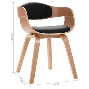 vidaXL Dining Chairs 4 pcs. Bentwood and Faux Leather