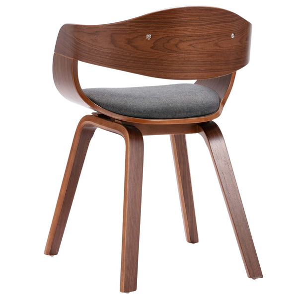 vidaXL Dining Chairs 4 pcs Bentwood and Fabric Grey